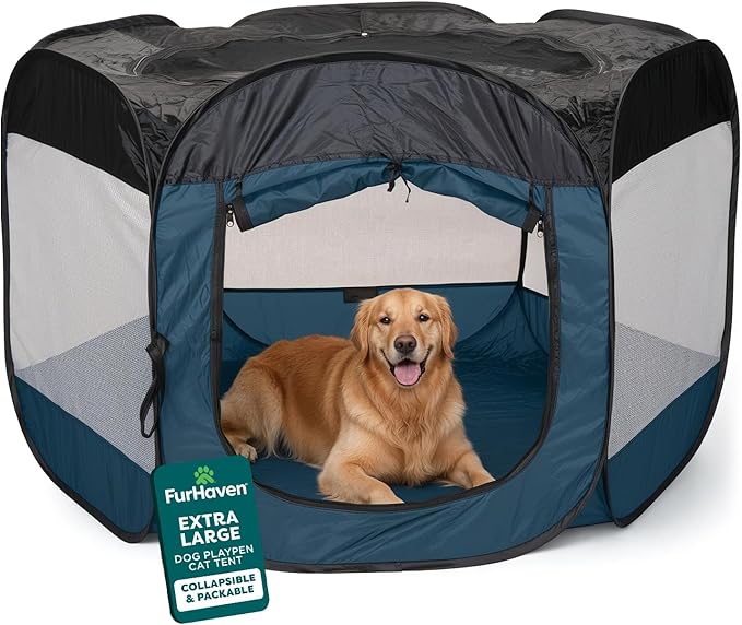 FurHaven Soft-Sided Dog & Cat Playpen, Portable Foldable Indoor & Outdoor Pet by FurHaven