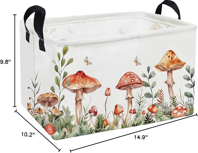 Essme Rectangular Mushroom Basket, Kids Storage Bins Organizer - Image 2