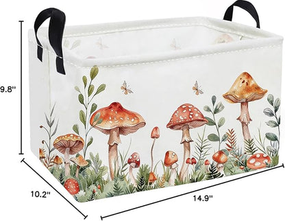 Essme Rectangular Mushroom Basket, Kids Storage Bins Organizer - Image 2