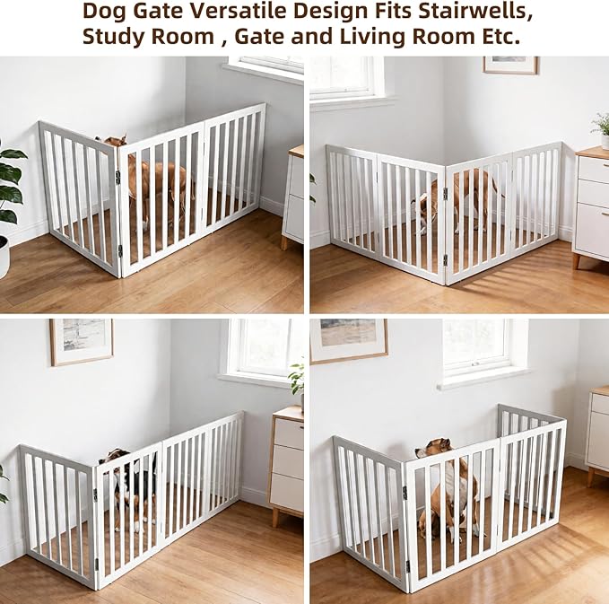 Dog Gate Indoor, Freestanding Dog Fence - Image 4