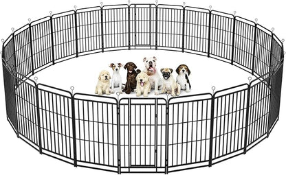 Kfvigoho Heavy Duty Dog Playpen: 24 Steel Panels 47" Height, Square Steel Pipe by Committedtobetterpetlife