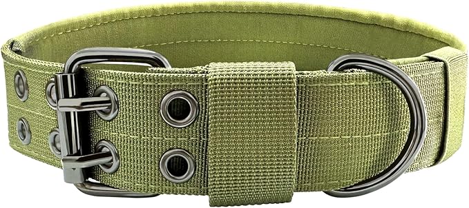 Heavy Duty Dog Collar for Large Dogs, Tactical Dog Collars by Bozenu