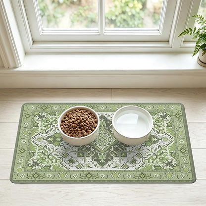 Pet Feeding Mat for Floors Waterproof Dog Mat for Food and Water Absorbent by Unknown