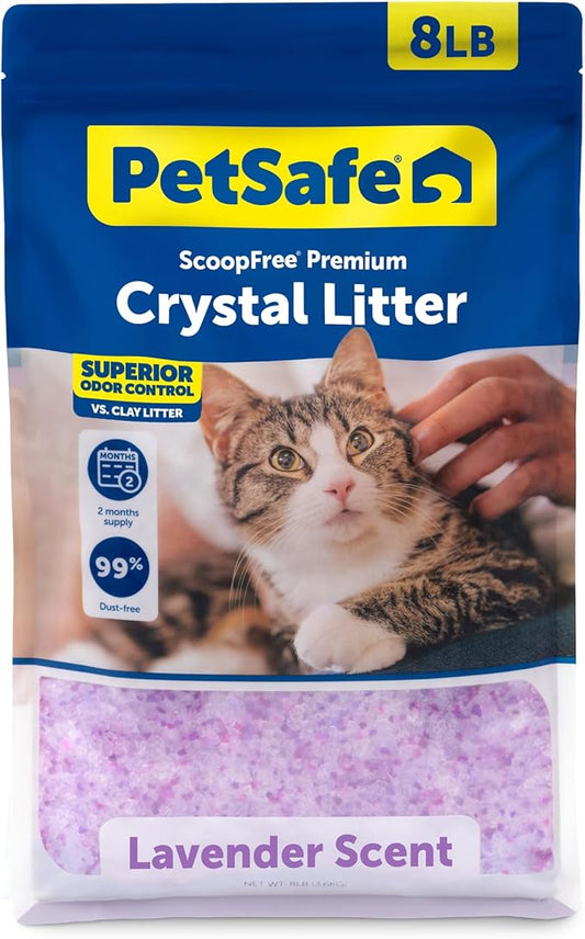 PetSafe ScoopFree Odor Control Crystal Cat Litter, Lavender Scent, 8 Lb Bag by PetSafe