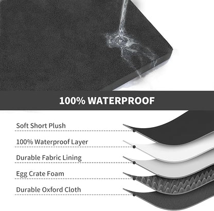 Comfort Dog Bed for Small Dogs & Cats, Waterproof Dog Crate Mat Orthopedic Egg - Image 7