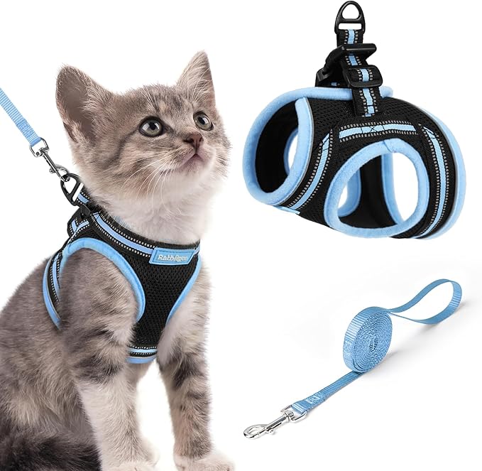rabbitgoo Cat Harness and Leash, Step-in Escape Proof Kitten Harness Set by rabbitgoo