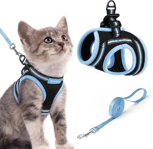 rabbitgoo Cat Harness and Leash, Step-in Escape Proof Kitten Harness Set by rabbitgoo