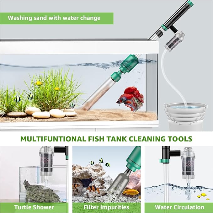 Electric Aquarium Vacuum Gravel Cleaner: 24W Fish Tank Vacuum Gravel Cleaner - Image 2