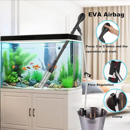 Carefree Fish Aquarium Gravel Cleaner 6Ft Hose Fish Tank Water Changer Sand - Image 3