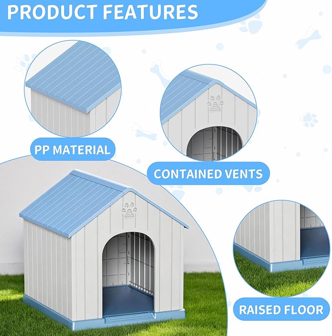 DRATO Indoor & Outdoor Dog Houses, Resin Material Dog House - Image 4