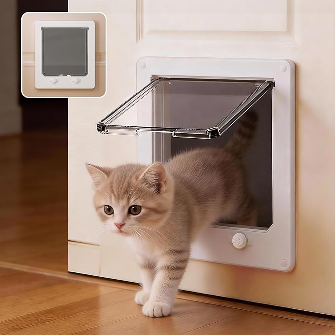LIBBEPET Cat Door Interior Door, Indoor Cat Doors, Medium Pet Doors by LIBBEPET