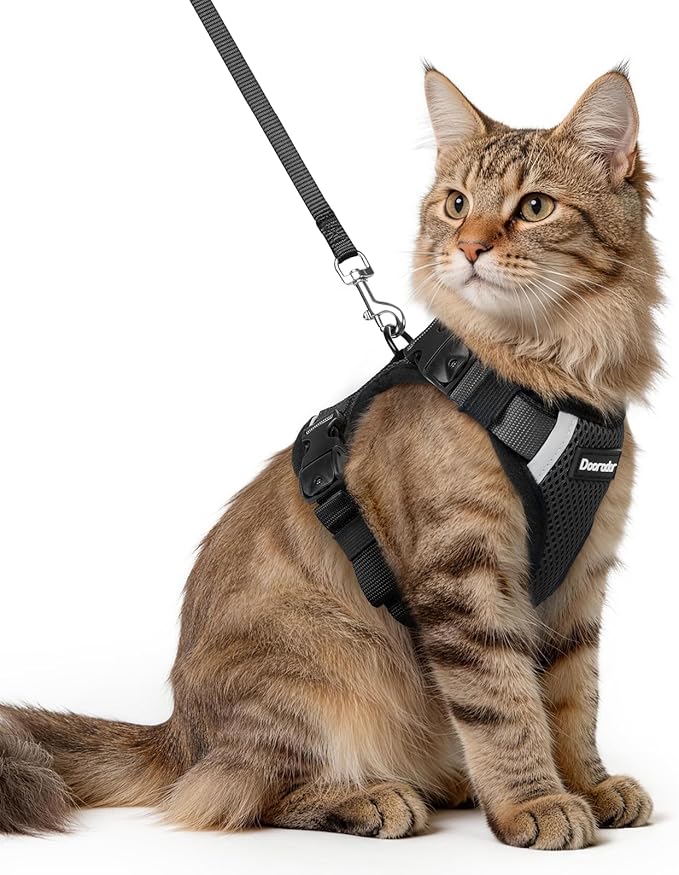 Dooradar Cat Harness and Leash Set, Escape Proof Soft by Dooradar