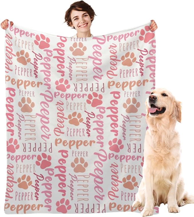 Personalized Cute Dog Blanket by MYESCUSTOM