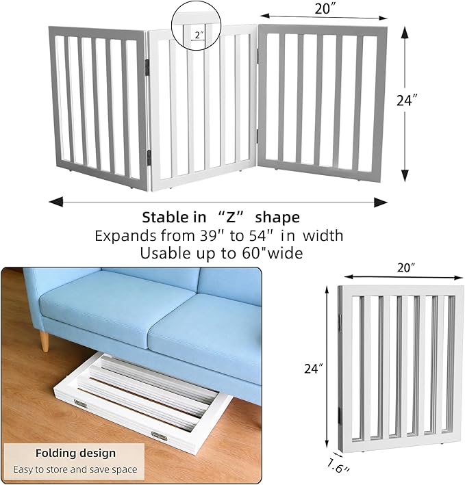 Dog Gate Indoor, Freestanding Dog Fence - Image 7