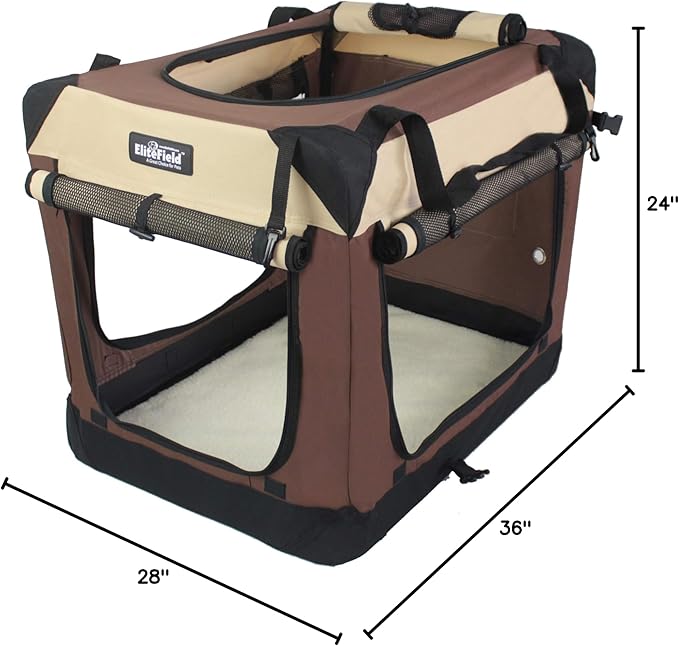 EliteField 4-Door Folding Soft Dog Crate - Image 9