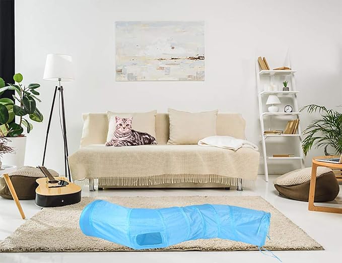 iCAGY Cat Tunnel for Indoor Cats Interactive, Rabbit Tunnel Toys, Pet Toys Play - Image 2