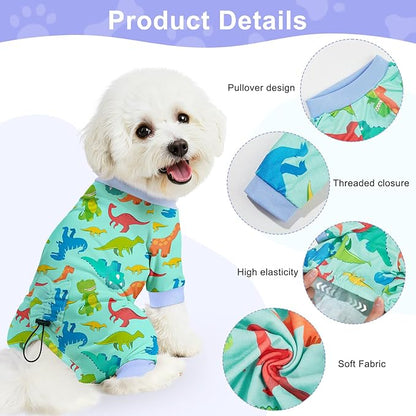Bienbee Dog Pajamas, 4 Pack Dog Recovery Suit Shedding Suit Cute Soft Puppy - Image 6