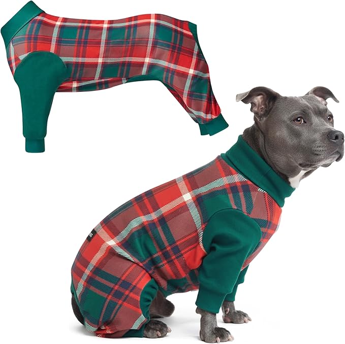 Spark Paws Dog Christmas Pajama, Dog Recovery Suit Male, Ultra-Soft and 4-Way by SparkPaws