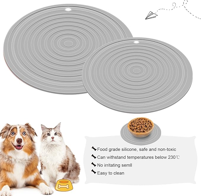 2 Pieces Silicone Pet Food Mat Pet Feeding Mat - Image 4
