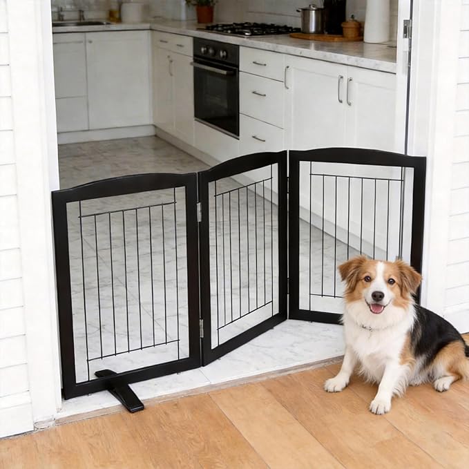 ZJSF Freestanding Dog Fence Indoor, Foldable Dog Gate - Image 2