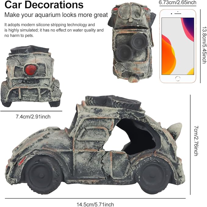 Virekm Fish Tank Decor, Aquarium Decorations - Image 3