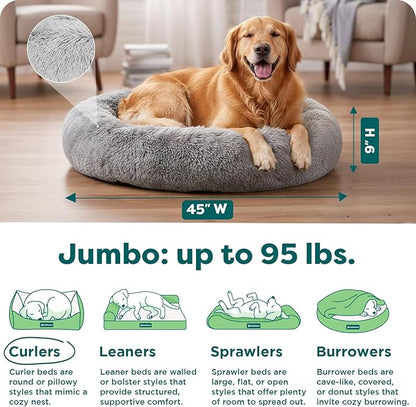 FurHaven 45" Calming Donut Dog Bed - Image 3