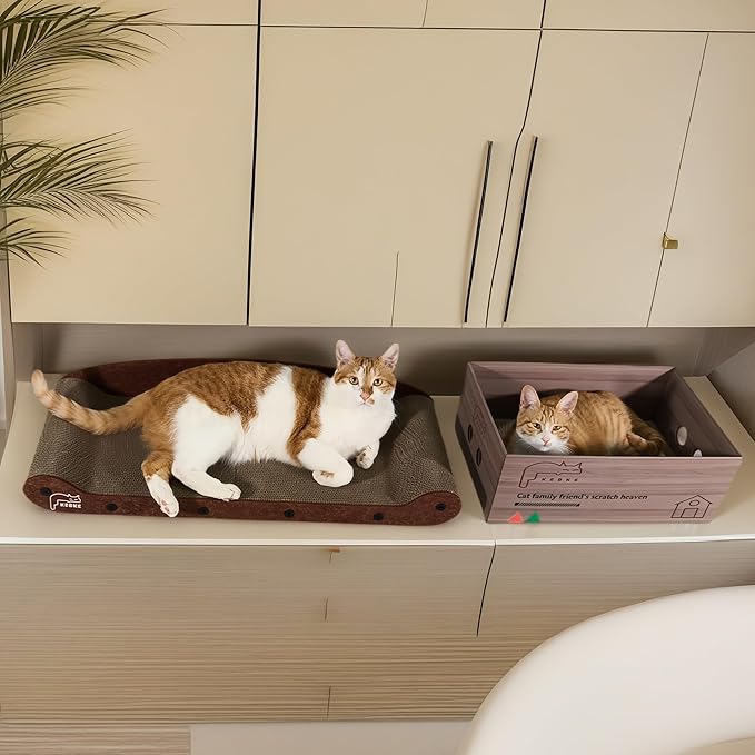 Cat Scratcher Bed 30 Inch Cat Couch Scratcher &17.5 Inch Cat Scratch Box - Image 5