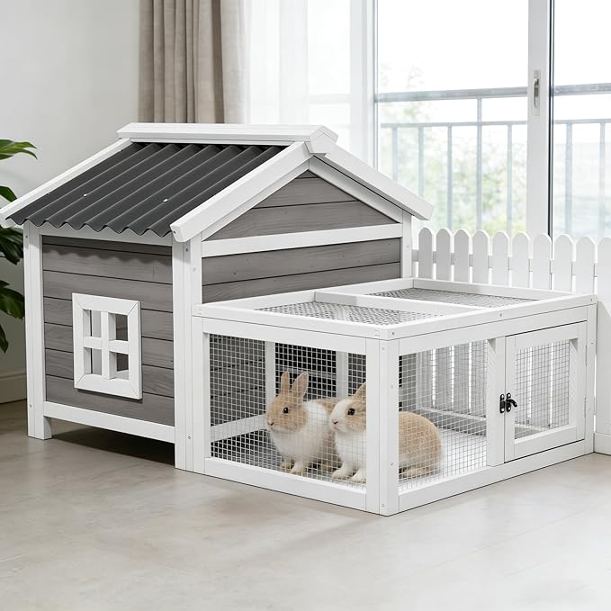 41" Rabbit Hutch, Outdoor Rabbit Cage - Image 7
