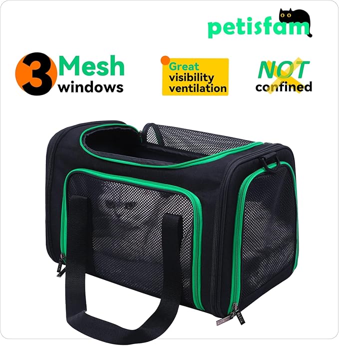 Quick-in Pet Carrier Bag for Cats & Dogs. Airy Mesh Windows Let Fur-Kids See - Image 4