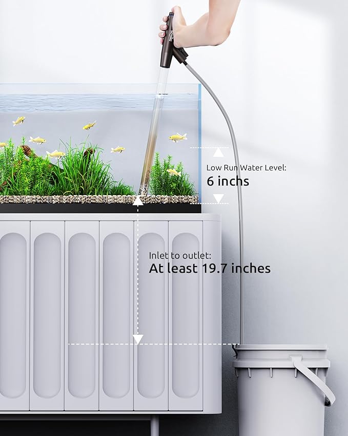 Aquarium Vacuum Gravel Cleaner Adjustable, Aquariums Siphon Fish Tank Cleaner - Image 7