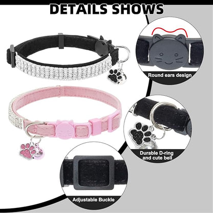 EXPAWLORER Soft Velvet Safe Cat Collars - Image 3