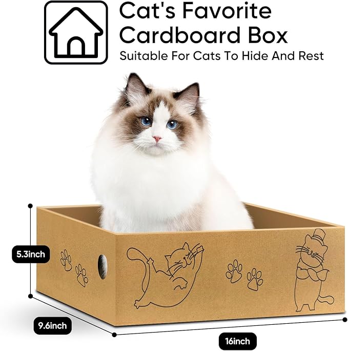 Cat Scratcher, 5 Packs in 1 Cardboard Box Cat Scratching Pad - Image 3