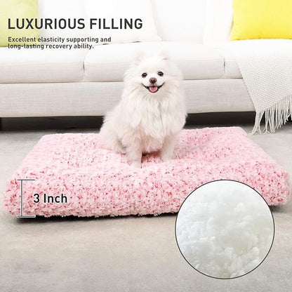 KSIIA Washable Dog Bed Deluxe Plush Dog Crate Beds Comfy Kennel Pad Anti-Slip - Image 3