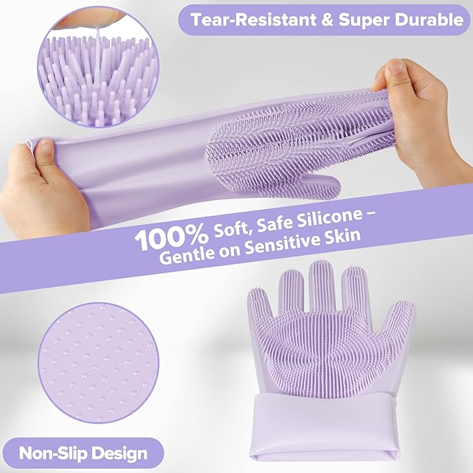 Augwind 6PCS Pet Grooming Kit for Dogs, Cats and Horses | Dog Washing Gloves | - Image 4
