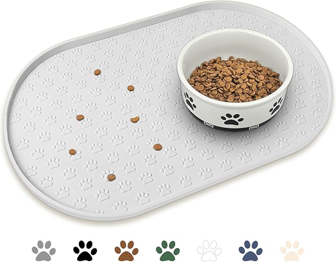 KPWACD Pet Placemat for Dog and Cat, Anti-Slip Waterproof Dogs Feeding Bowl Mat by KPWACD