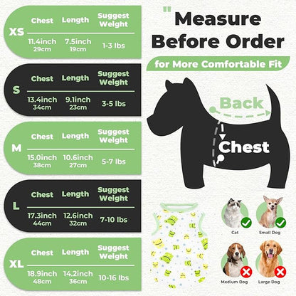 PETCARE Cartoon Dog Shirts for Small Dogs Cute Dog Clothes Green Frog Tshirt - Image 2