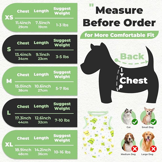 PETCARE Cartoon Dog Shirts for Small Dogs Cute Dog Clothes Green Frog Tshirt - Image 2