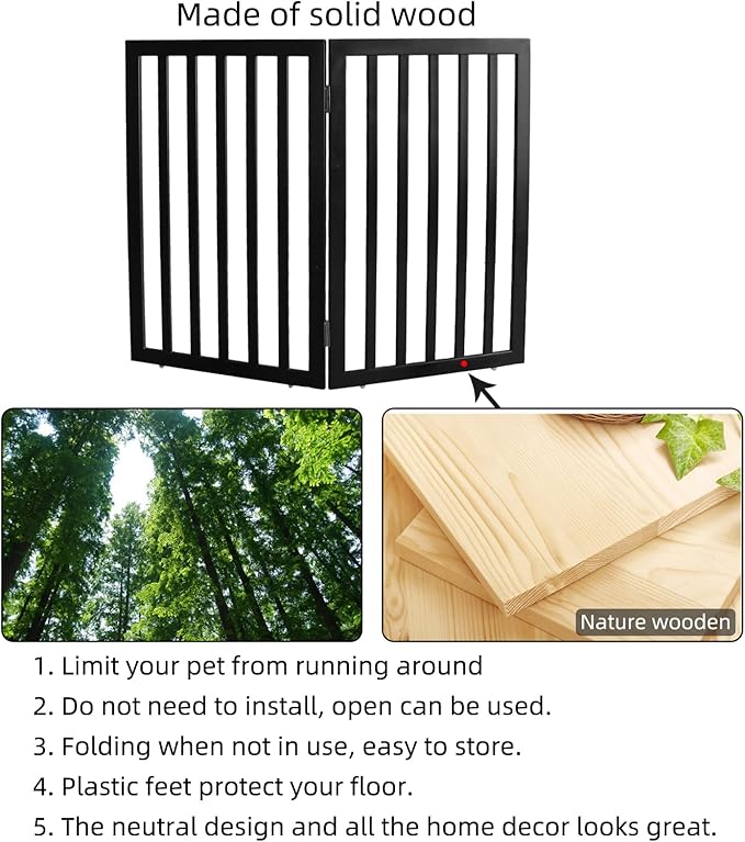 Dog Gate Indoor, Freestanding Dog Fence - Image 6