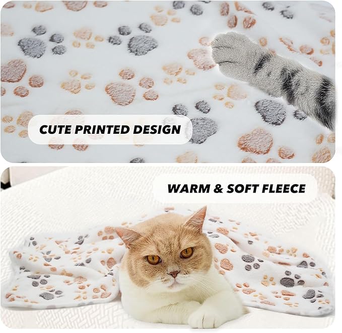 1 Pack 3 Small Puppy Blankets Super Soft Warm Sleep Mat Fluffy Premium Fleece - Image 2