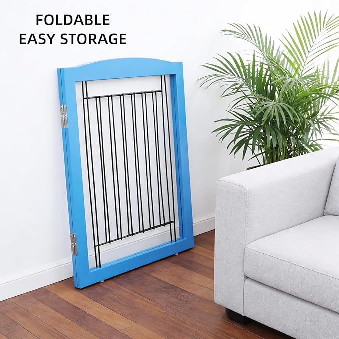 ZJSF Freestanding Dog Fence Indoor, Foldable Dog Gate - Image 8