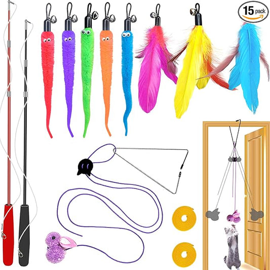ZPH Cat Toys Interactive for Indoor Cats, Interactive Feather Toy for Teaser by PetsToys