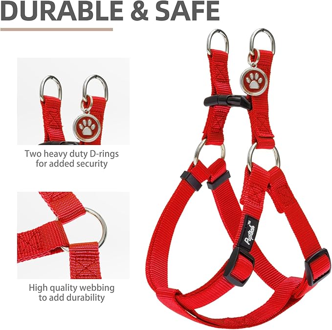 PUPTECK No Pull Dog Harness Soft Adjustable Basic Nylon Step in Puppy Vest - Image 3