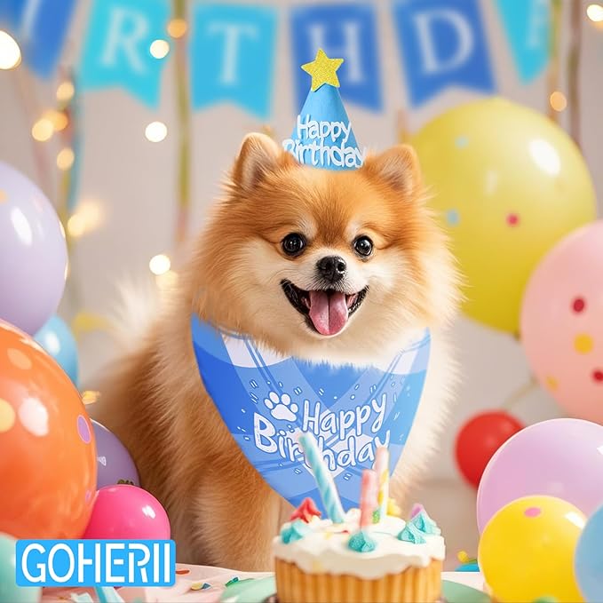 Dog Birthday Party Decoration, Pet Birthday Bandana Set - Image 6