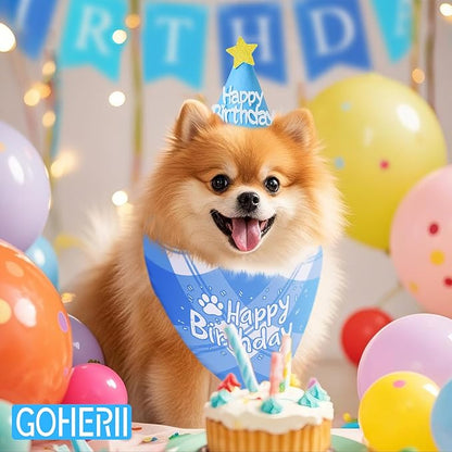 Dog Birthday Party Decoration, Pet Birthday Bandana Set - Image 6