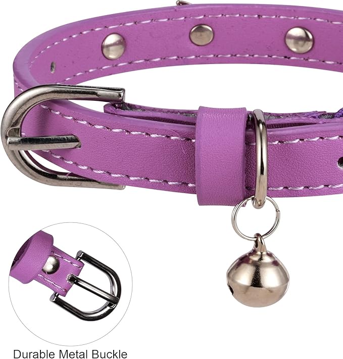 CHUKCHI Leather Cat Collars for Boy Girl Cats - Image 7