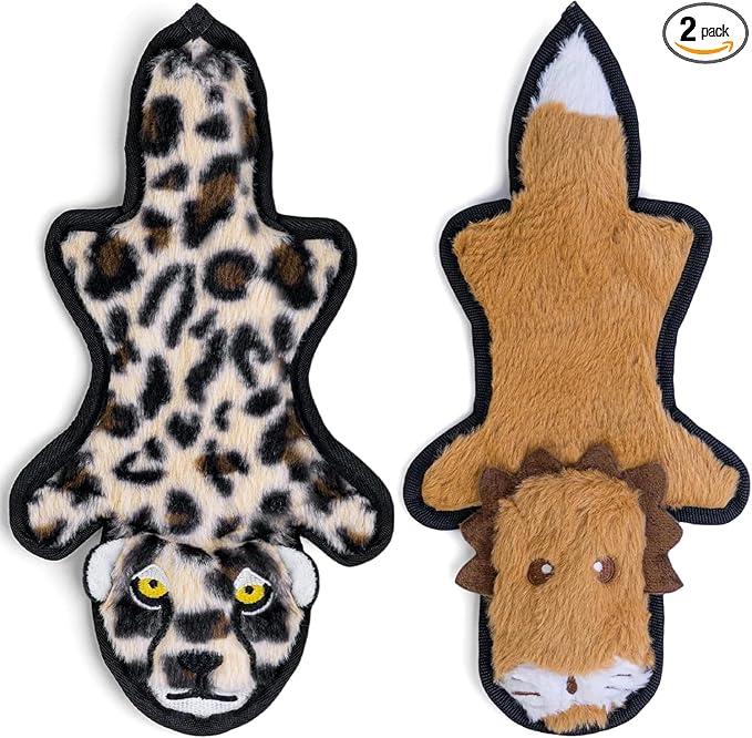 SHARLOVY No Stuffing Dog Toys Crinkle Squeaky, Long Lasting Chews by SHARLOVY