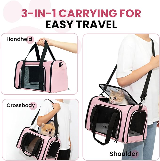 Expandable Cat Carrier Airline Approved Soft-Sided Pet Travel Carrier - Image 7