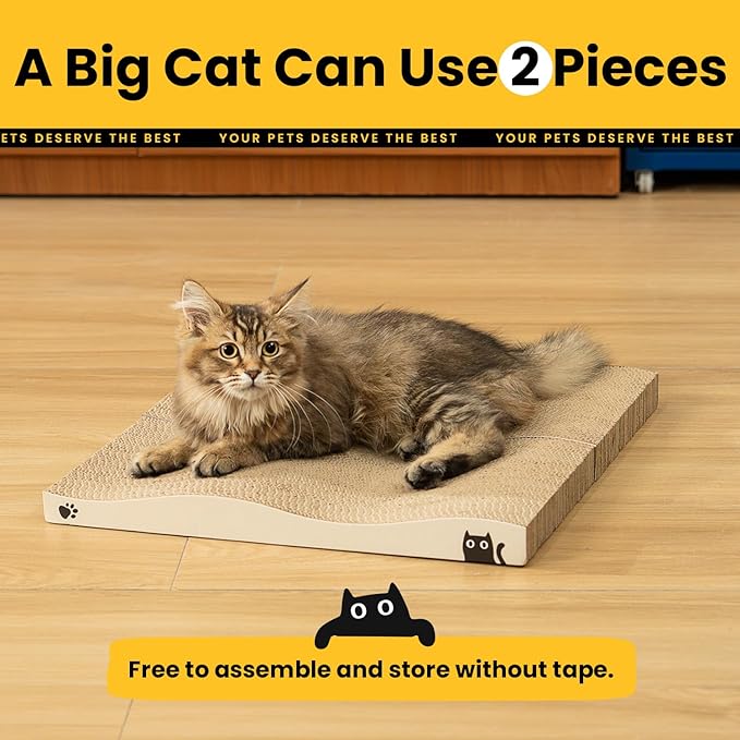 Cat Scratcher, Durable Scratch Pad, Corrugated Cardboard Scratching Board - Image 6