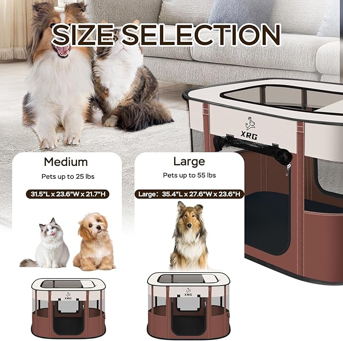 Portable Foldable Pet Playpen Collapsible Crates Kennel Playpen - Image 6