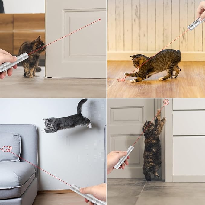 TBTeek Cat Toy, USB Rechargeable Interactive Kitten Toy, 7 Light Modes & - Image 2
